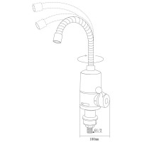 Проточний водонагрівач AQUATICA NZ 3.0кВт 0.4-5бар для кухн (9797143)