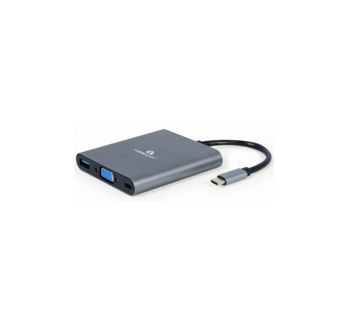 Концентратор Cablexpert USB-C 6-in-1 (Hub3.1/HDMI/VGA/PD/card-reader/audio) (A-CM-COMBO6-01)