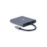 Концентратор Cablexpert USB-C 6-in-1 (Hub3.1/HDMI/VGA/PD/card-reader/audio) (A-CM-COMBO6-01)