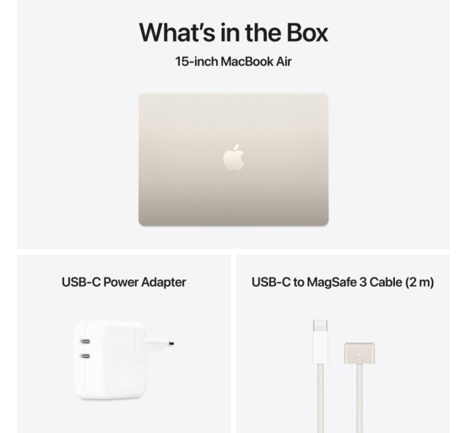 Ноутбук Apple MacBook Air 15 M4 A3241 Starlight (MC6K4UA/A)