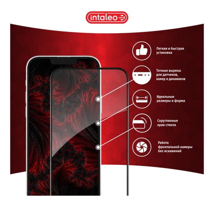 Скло захисне Intaleo Full Glue ESD Apple Iphone 13/13 Pro (1283126535598)