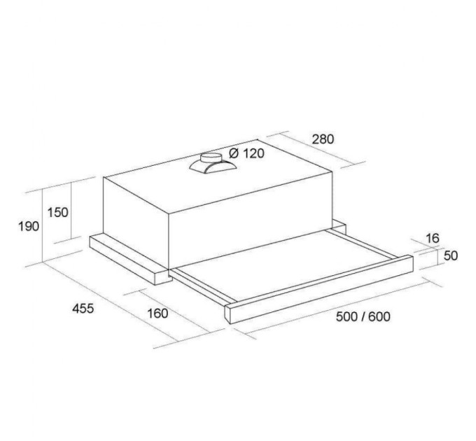 Вытяжка кухонная Pyramida TL 50 SLIM IV