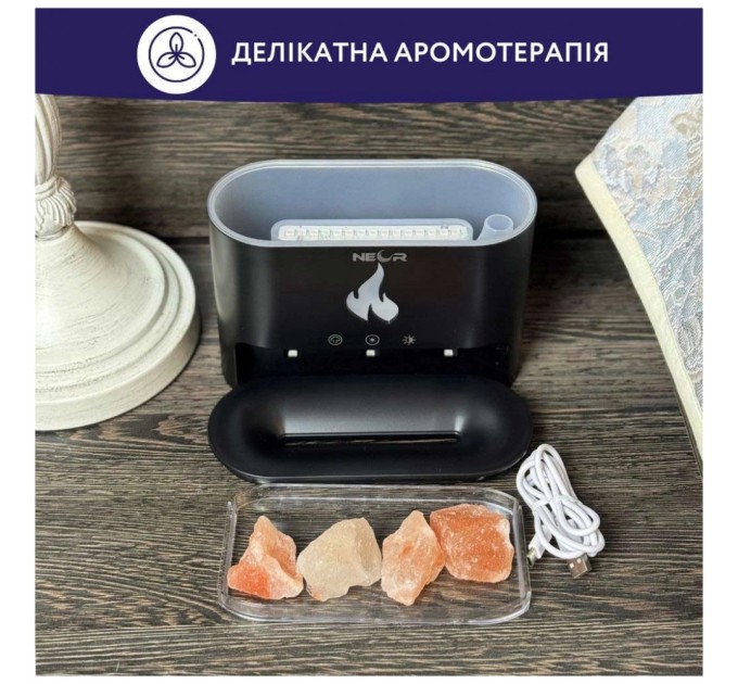 Зволожувач повітря Neor FLAME AROMA 25ML10 BK