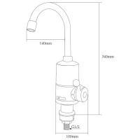 Проточний водонагрівач AQUATICA NZ 3.0кВт 0.4-5бар для кухн (9797113)