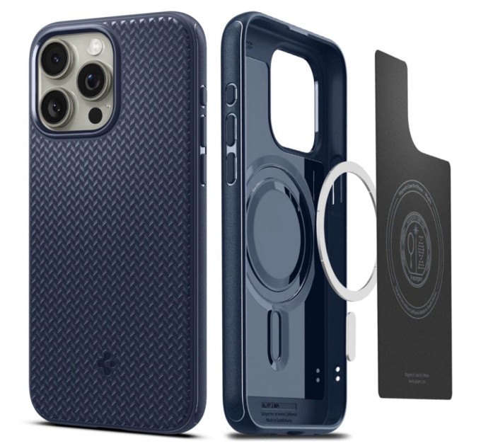 Чехол для мобильного телефона Spigen Apple iPhone 15 Pro Max Mag Armor MagFit Navy Blue (ACS06598)