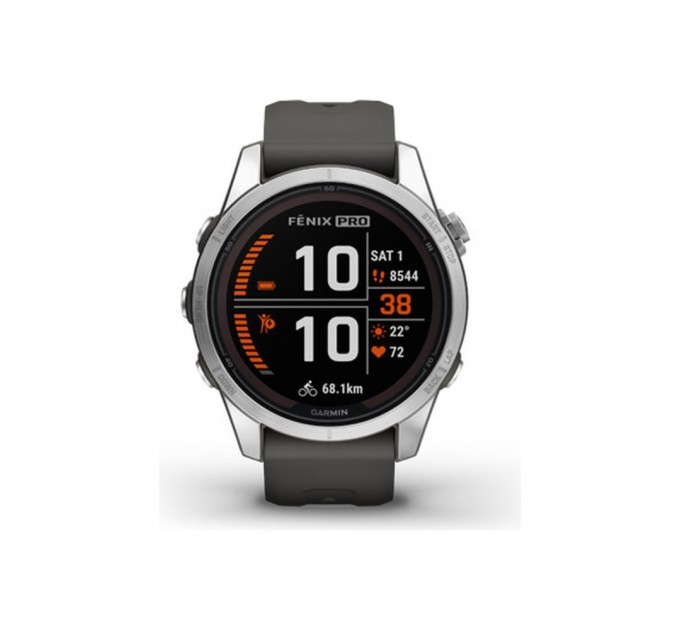 Смарт-часы Garmin fenix 7S Pro Solar, Glass, SS w/Graphite band, GPS (010-02776-01)