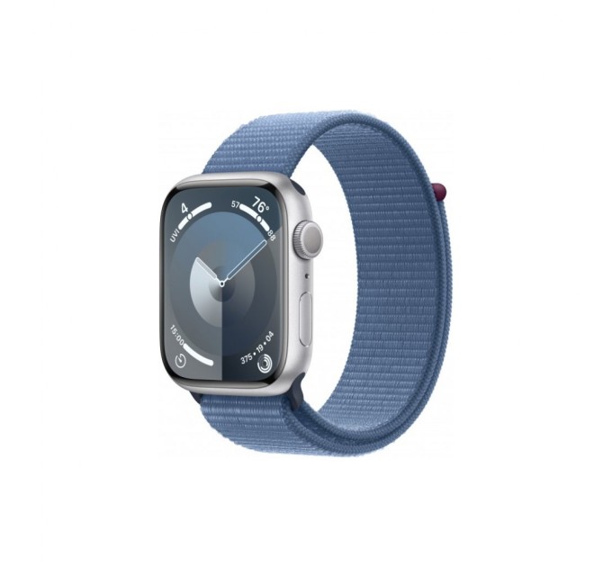 Смарт-годинник Apple Watch Series 9 GPS 45mm Silver Aluminium Case with Winter Blue Sport Loop (MR9F3QP/A)