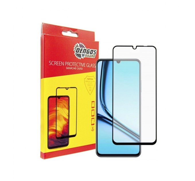 Скло захисне Dengos Ful Glue Realme Note 50 (black) (TGFG-371)