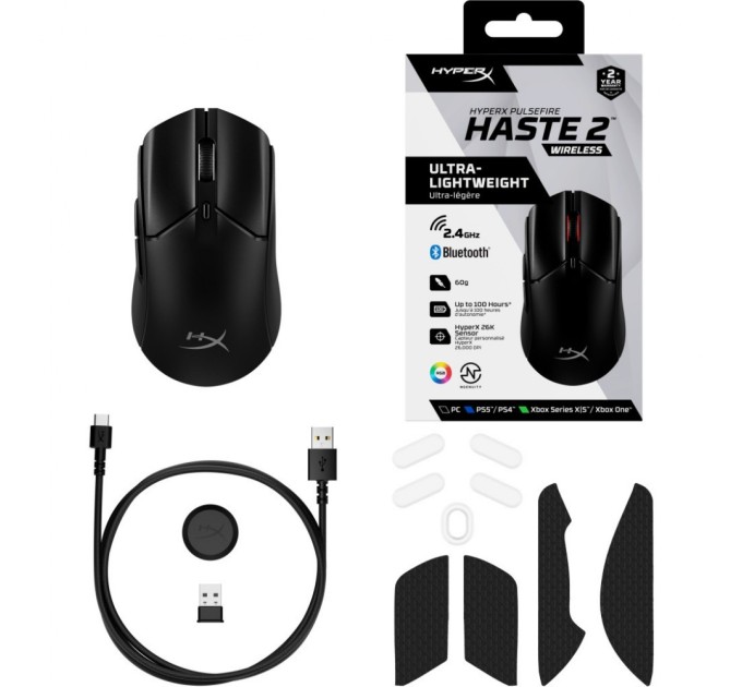 Мишка HyperX Pulsefire Haste 2 Wireless Black (6N0B0AA)