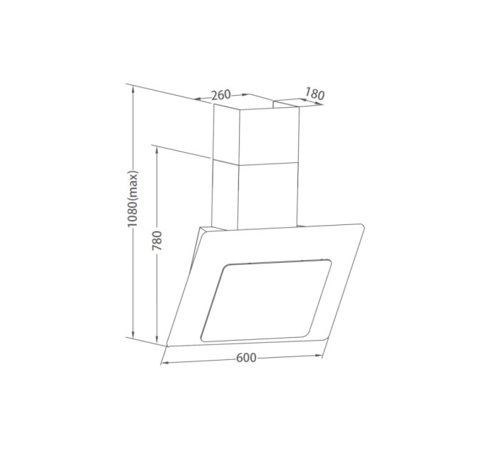 Витяжка кухонна Pyramida NRX 60 (800) SR XGBL