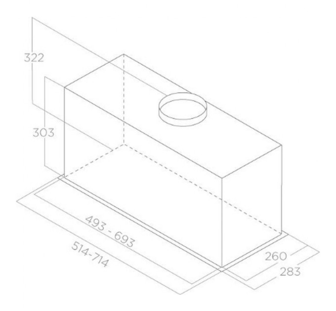 Витяжка кухонна Elica ENTER BL MAT/A/52