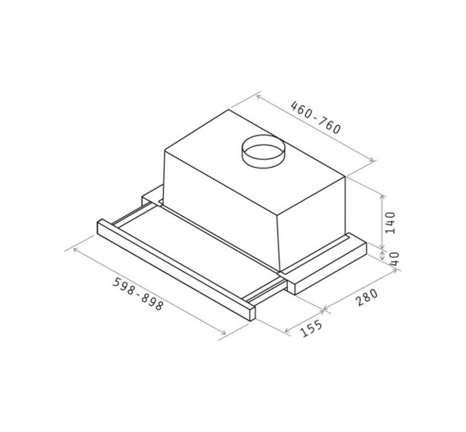 Витяжка кухонна Elica TT14 STD WH/A/60