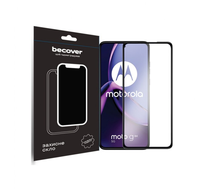 Скло захисне BeCover Motorola Moto G84 Black (710108)