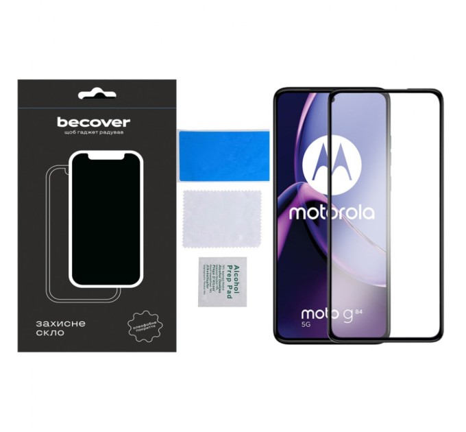 Скло захисне BeCover Motorola Moto G84 Black (710108)