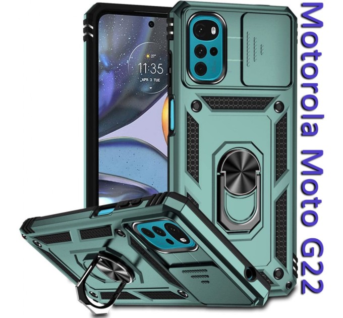 Чохол до мобільного телефона BeCover Military Motorola Moto G22 Dark Green (708188)