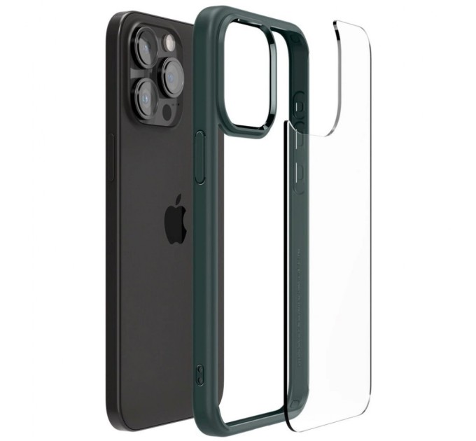 Чохол до мобільного телефона Spigen Apple iPhone 15 Pro Max Ultra Hybrid Abyss Green (ACS06574)