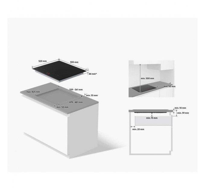 Варочна поверхня Samsung NZ64B5066FK/WT