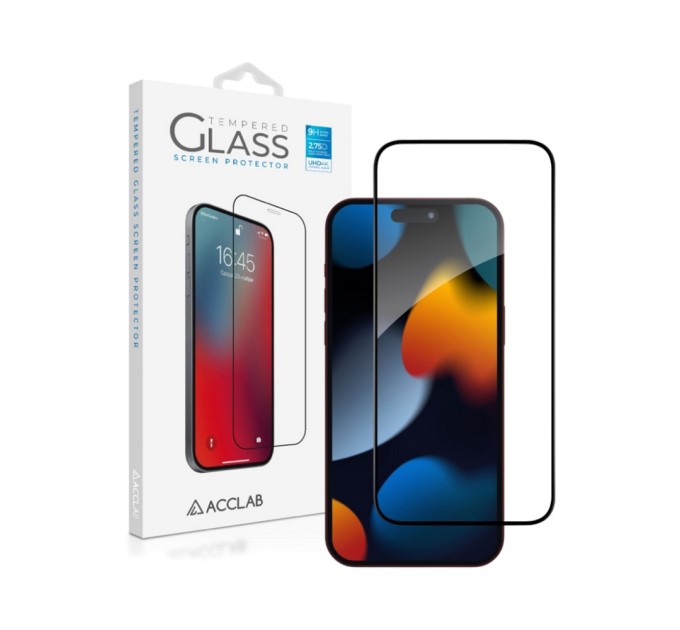 Скло захисне ACCLAB Full Glue Apple iPhone 15 Pro (1283126575389)