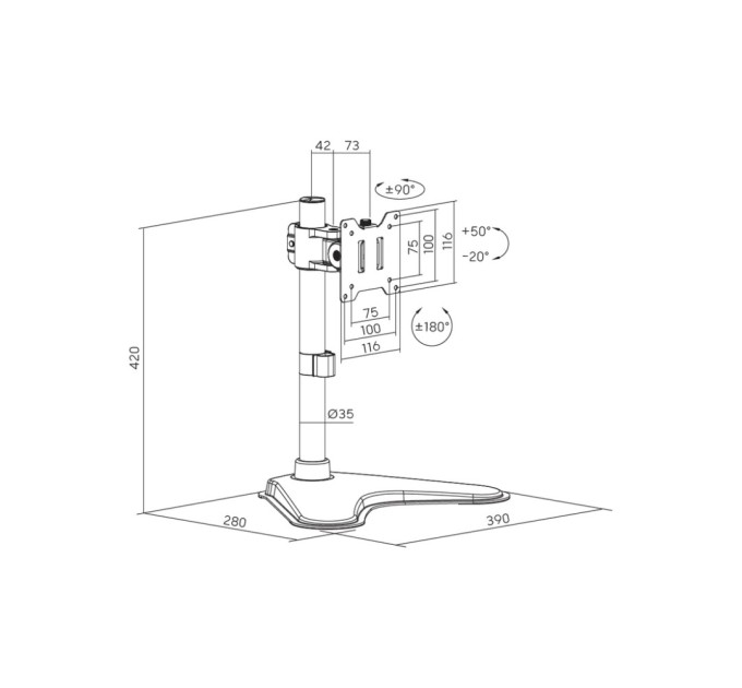 Кронштейн OfficePro MA099B