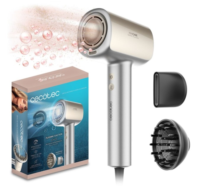 Фен Cecotec DryGlam Nano Plasma Aluminum (A01_EU01_101440)