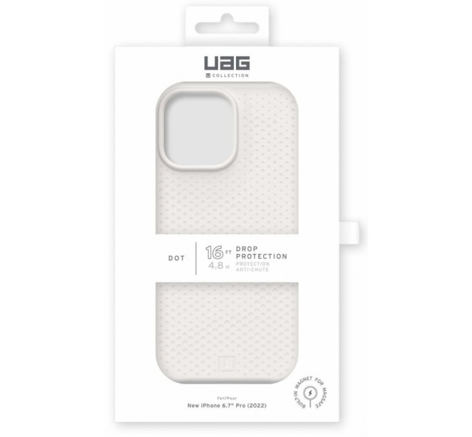 Чохол до мобільного телефона UAG [U] Apple iPhone 14 Pro Max Dot Magsafe, Marshmallow (114083313535)