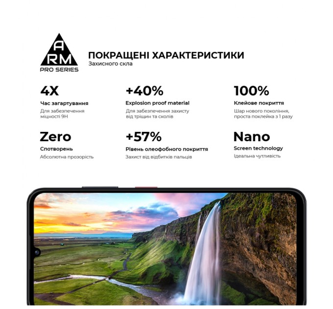 Скло захисне Armorstandart Pro ZTE Blade A35 4G / A55 4G Black (ARM81349)