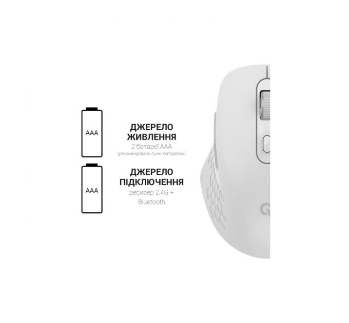 Мишка OfficePro M230W Silent Click Wireless/Bluetooth White (M230W)