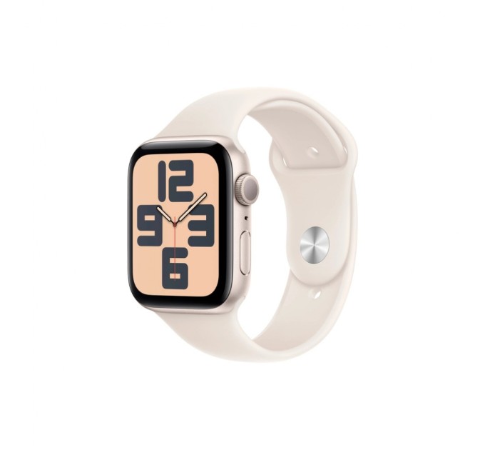 Смарт-годинник Apple Watch SE 2024 GPS 44mm Starlight Aluminium Case with Starlight Sport Band - M/L (MXEV3QH/A)