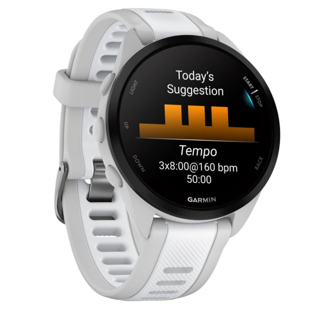 Смарт-годинник Garmin Forerunner 165 Music, Mist Grey/Whitestone, GPS (010-02863-31)