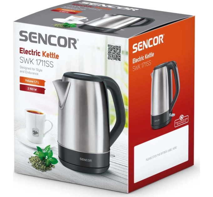 Електрочайник Sencor SWK 1711SS (SWK1711SS)