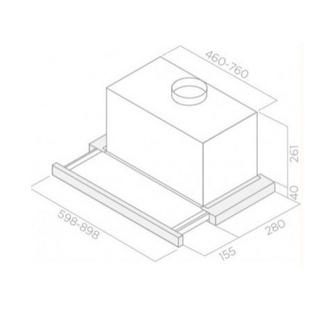 Витяжка кухонна Elica TT26 PB IX/A/60