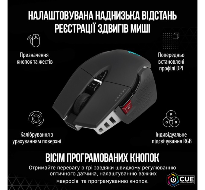 Мышка Corsair M65 RGB Ultra Wireless/USB Black (CH-9319411-EU2)