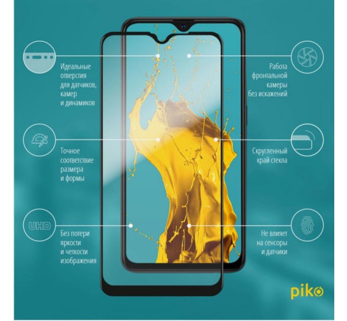 Стекло защитное Piko Full Glue Oppo А12 (black) (1283126503085)