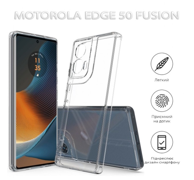 Чохол до мобільного телефона BeCover Motorola Edge 50 Fusion Transparancy (712743)