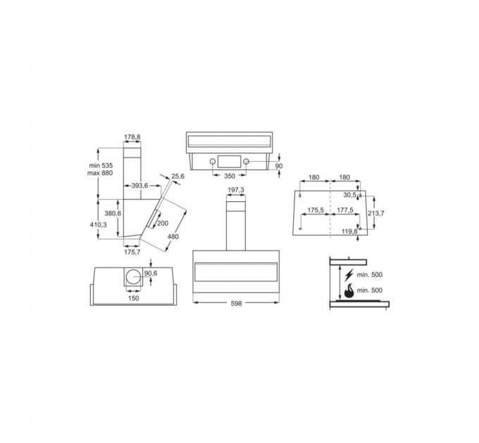 Витяжка кухонна Electrolux LFV316W