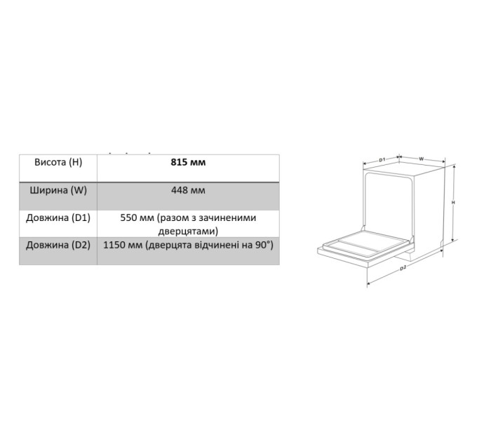 Посудомийна машина Interline DWI 549 BSA GA++
