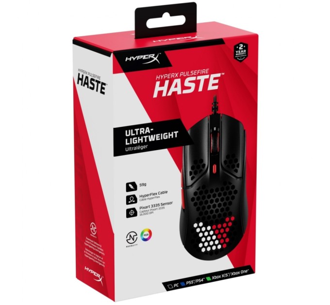 Мышка HyperX Pulsefire Haste Black-Red (4P5E3AA)