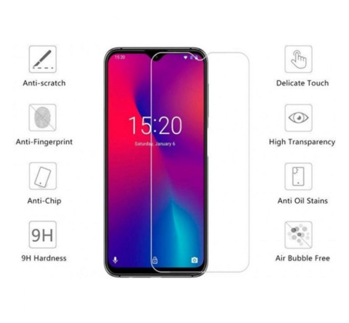 Скло захисне Drobak Blackview A80 Pro Tempered glass (222235) (222235)