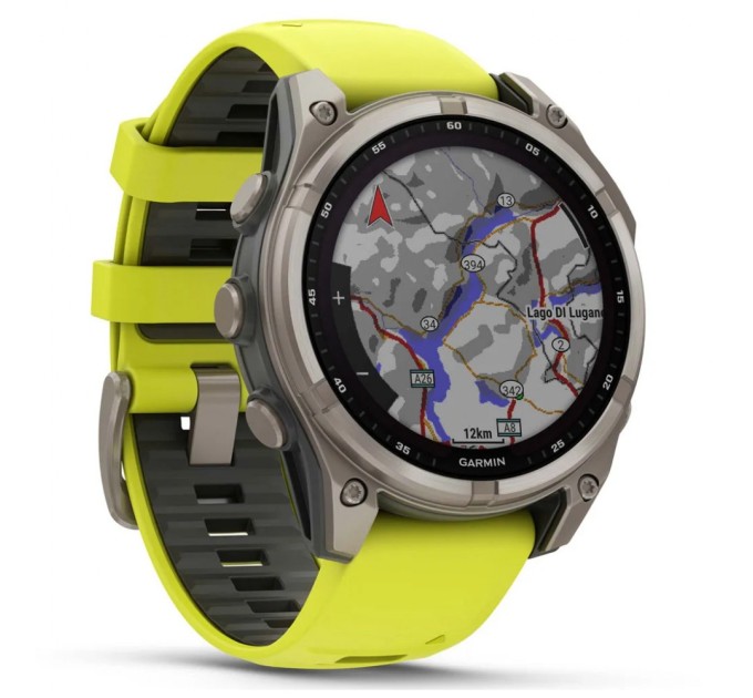 Смарт-годинник Garmin fenix 8 47mm,Saph Solar, BareTi/Graphite,AmpYe/GrphBnd (010-02906-21)