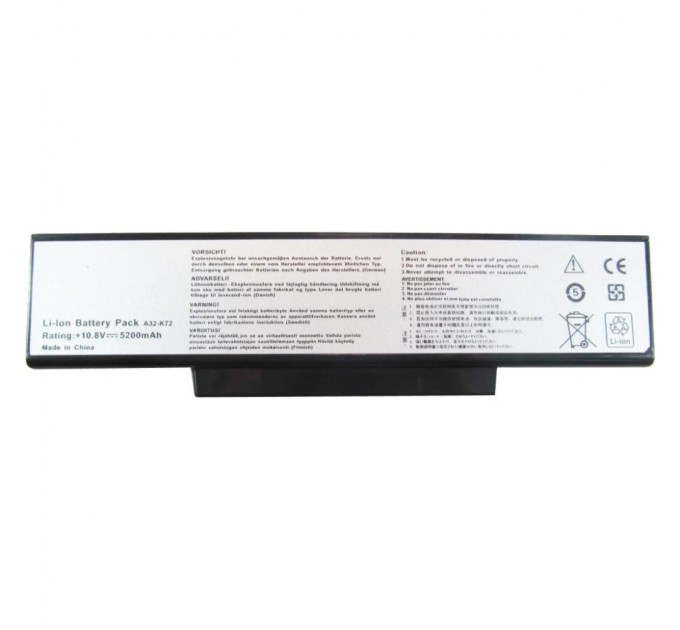 Аккумулятор для ноутбука AlSoft Asus A32-K72 5200mAh 6cell 11.1V Li-ion (A41440)