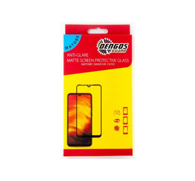 Стекло защитное Dengos Full Glue Matte для iPhone 13/13 Pro (black) (TGFG-MATT-40)