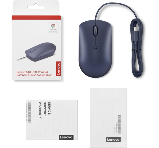 Мишка Lenovo 540 USB-C Wired Abyss Blue (GY51D20878)