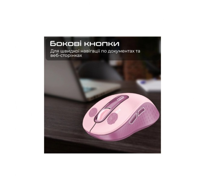 Мишка Promate Ken Wireless/Bluetooth Pink (ken.pink)