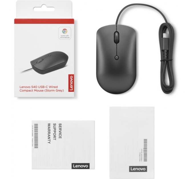 Мышка Lenovo 540 USB-C Wired Storm Grey (GY51D20876)