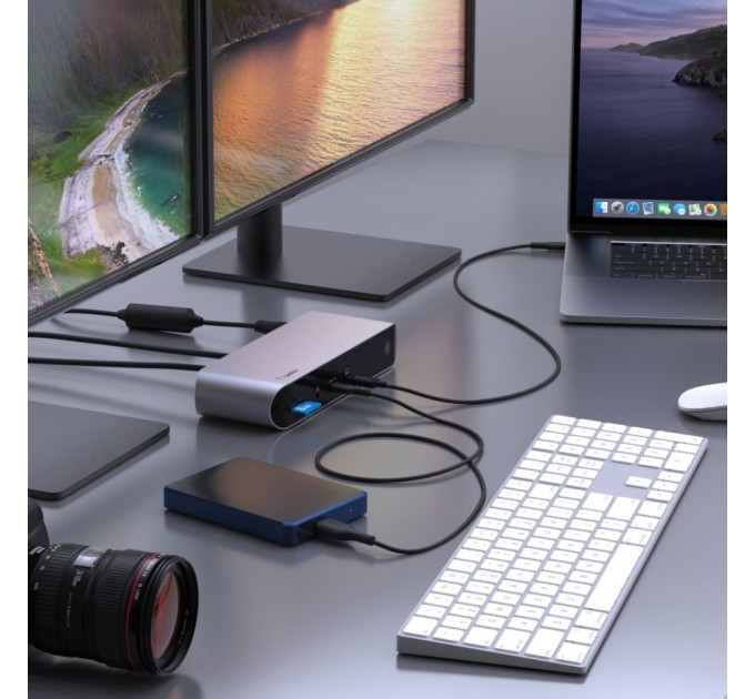 Порт-реплікатор Belkin USB-C Pro Thunderbolt 4 Dock Triple Display Dock 8K (INC006VFSGY)