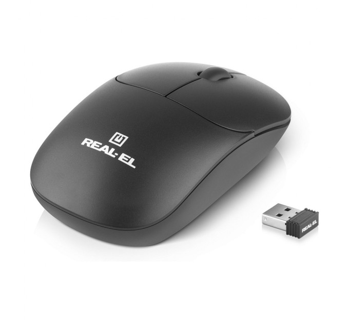 Мишка REAL-EL RM-313W Wireless Black (EL123200042)