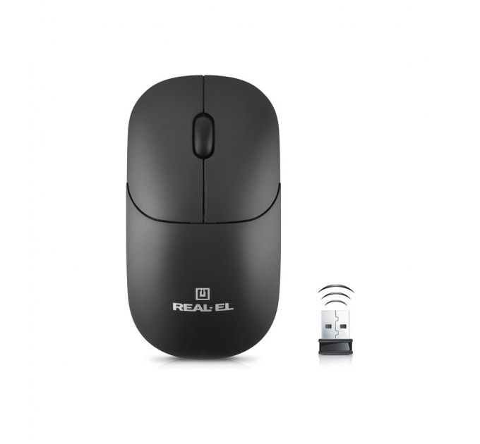 Мишка REAL-EL RM-313W Wireless Black (EL123200042)