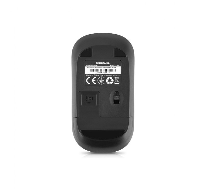 Мишка REAL-EL RM-313W Wireless Black (EL123200042)