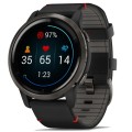 Смарт-годинник Garmin Venu 2, GPS, Wi-Fi, Black + Slate, Leather, GPS (010-02430-21)