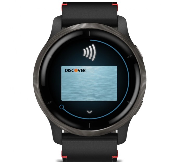 Смарт-годинник Garmin Venu 2, GPS, Wi-Fi, Black + Slate, Leather, GPS (010-02430-21)